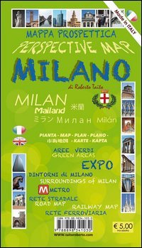 Mappa prospettica di Milano