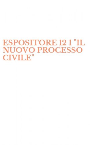 ESPOSITORE 12 1 "IL NUOVO PROCESSO CIVILE"