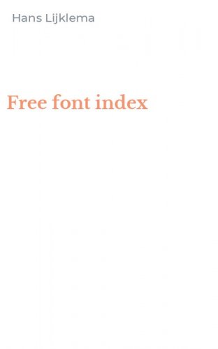 Free font index