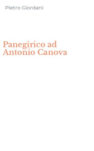 Panegirico ad Antonio Canova