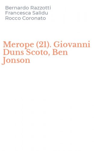 Merope (21). Giovanni Duns Scoto, Ben Jonson
