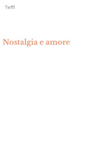 Nostalgia e amore