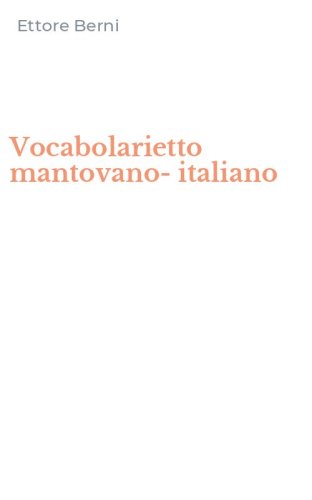 Vocabolarietto mantovano-italiano