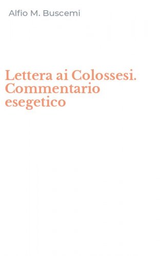 Lettera ai Colossesi. Commentario esegetico - COMMENTARIO ESEGETICO