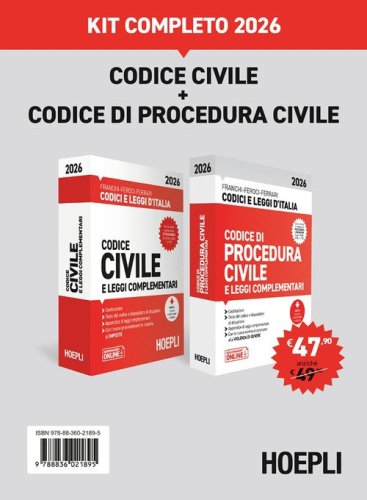 Codice civile + Codice di procedura civile. Kit completo 2026