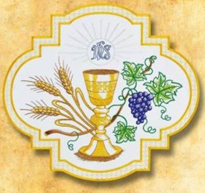 CALICE UVA IHS BIANCO ORO - 36 x 33 cm.