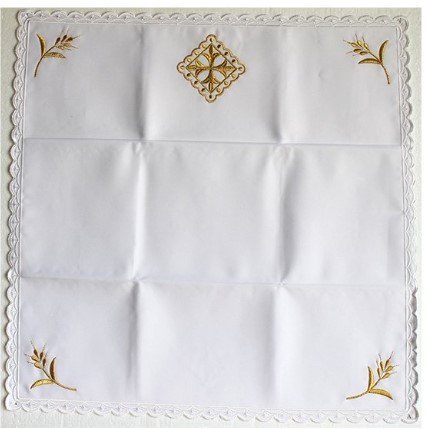 CORPORALE CROCE ORNAMENTO E SPIGHE DI GRANO