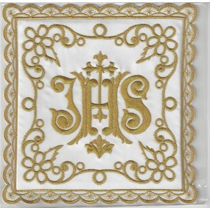 PALLA IHS CON DECORAZIONE ORO