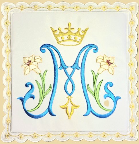PALLA MARIANA CON GIGLI - Misure: 19 x 19 cm.