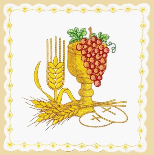 PALLA SIMBOLI EUCARISTICI - Misure: 19 x 19,5 cm