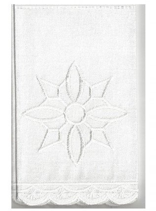PURIFICATOIO STELLINA - Ricamo bianco su bianco.