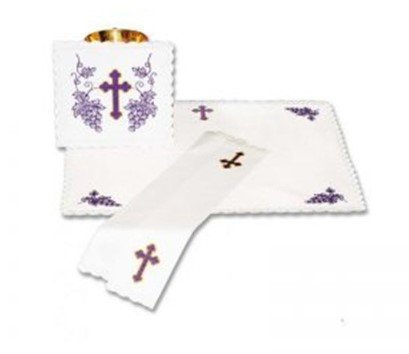 SERVIZIO MENSA "CROCE LATINA" - Ricamo color viola.