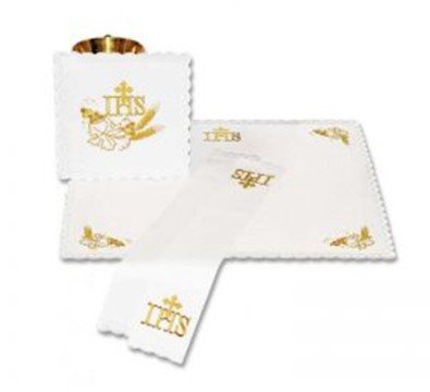 SERVIZIO MENSA IHS UNIVERSALE - Con ricamo color oro.