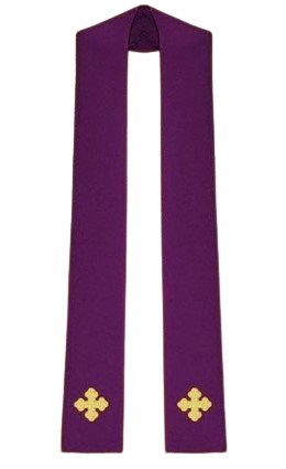 STOLA VIOLA CON CROCE GRECA