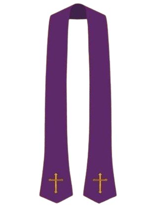 STOLA VIOLA CON CROCE LATINA
