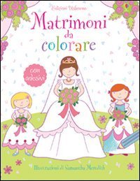 Matrimoni da colorare. Con adesivi