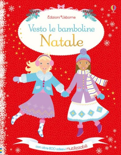 Natale. Vesto le bamboline. Con adesivi