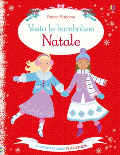 Vesto le bamboline per Natale. Con adesivi