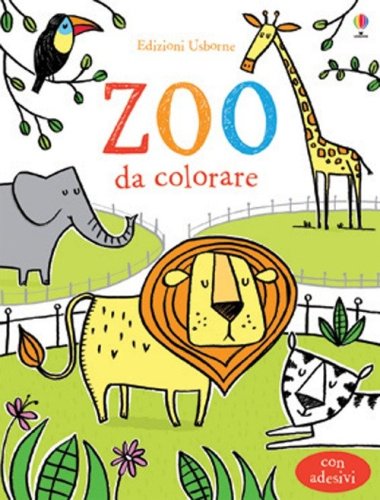 Zoo da colorare. Con adesivi