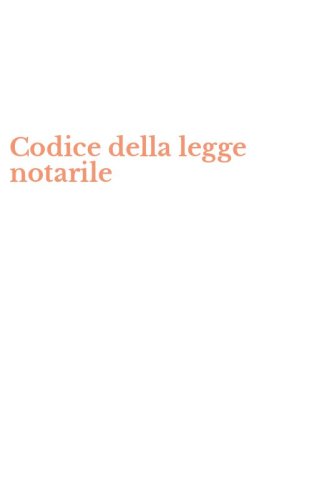 Codice della legge notarile