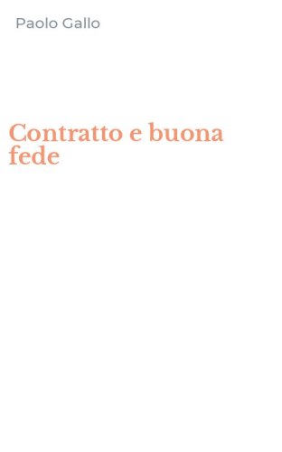 Contratto e buona fede