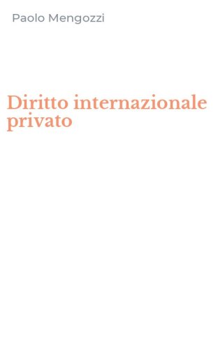 Diritto internazionale privato
