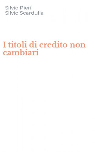 I titoli di credito non cambiari