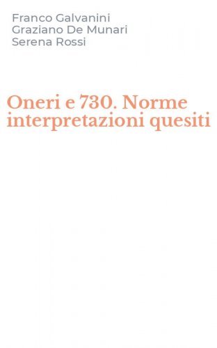 Oneri e 730. Norme interpretazioni quesiti