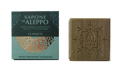 SAPONE DI AZER (ALEPPO) 120 GR - Sapone naturale con olio di oliva all&rsquo;80% e olio di alloro al 20%