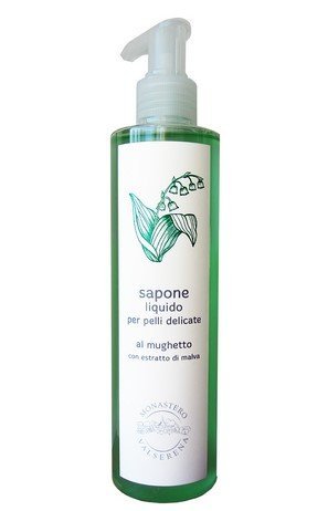 SAPONE LIQUIDO MUGHETTO 250 ML - Sapone liquido per pelli delicate con estratto di malva al profumo di mughetto.
