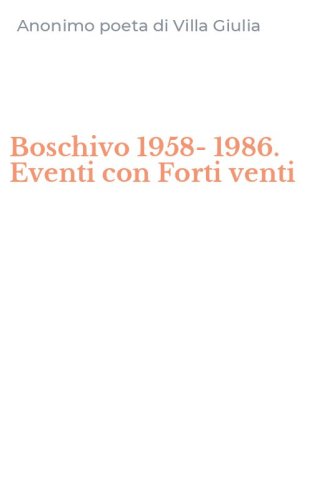 Boschivo 1958-1986. Eventi con Forti venti