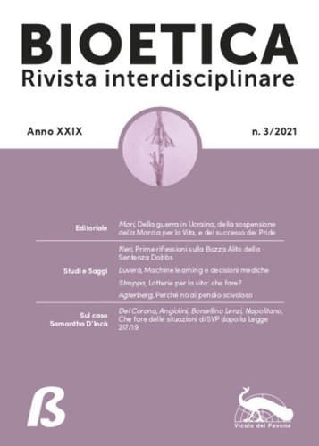 Bioetica. Rivista interdisciplinare