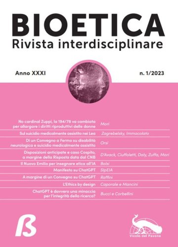 Bioetica. Rivista interdisciplinare