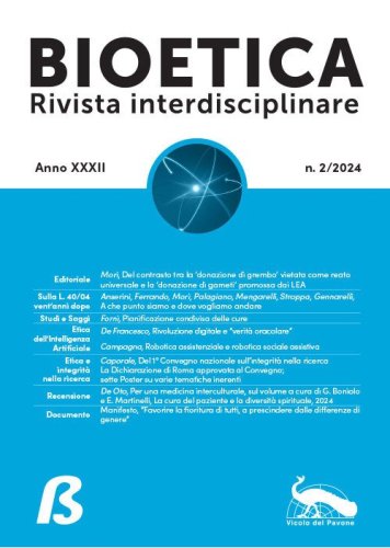 Bioetica. Rivista interdisciplinare
