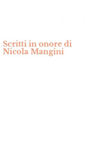 Scritti in onore di Nicola Mangini