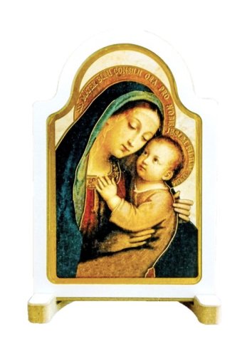 MADONNA BUON CONSIGLIO QUADRETTO LEGNO - Misure: 10x7 cm
