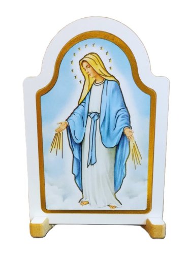 MADONNA MIRACOLOSA QUADRETTO LEGNO - Misure: 10x7 cm
