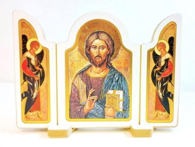 TRITTICO CRISTO PANTOCRATORE - Misure: 10x14 cm