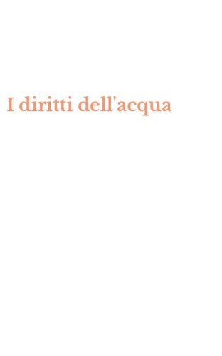 I diritti dell'acqua