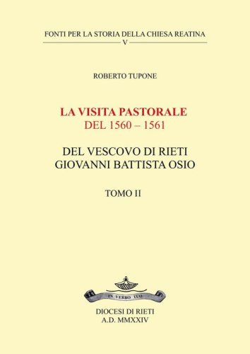 La visita pastorale del 1560-1561 del Vescovo di Rieti Giovanni Battista Osio