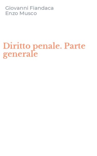 Diritto penale. Parte generale