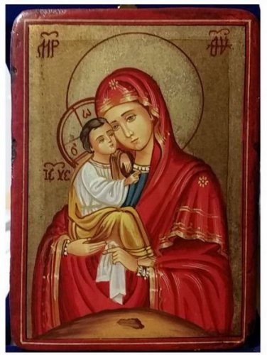MADONNA DELL'ORMA 14X18 CM - Icona dipinta a mano