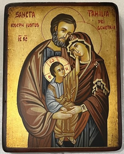 SACRA FAMIGLIA 14X18 CM - ICONA DIPINTA A MANO