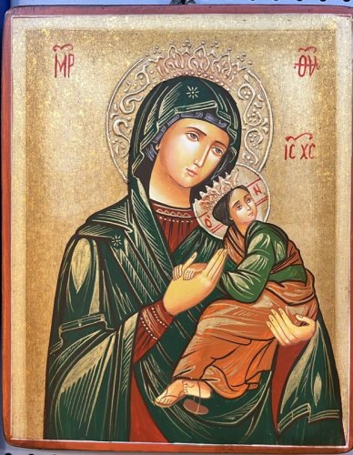 PERPETUO SOCCORSO 10X14 CM - ICONA DIPINTA A MANO