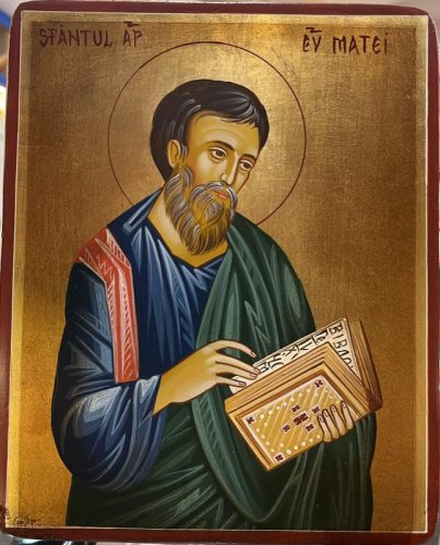 SAN MATTEO APOSTOLO 18X22 CM - ICONA DIPINTA A MANO