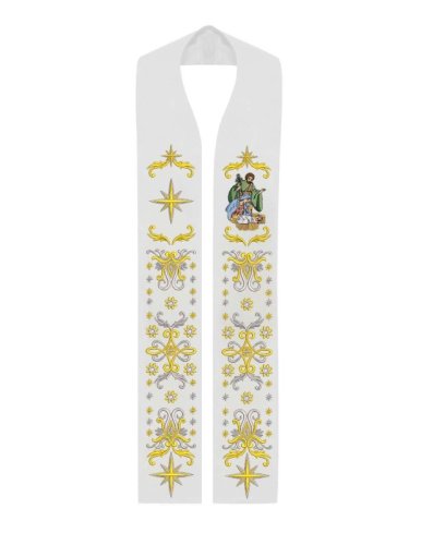 STOLA NATALE RICAMATA